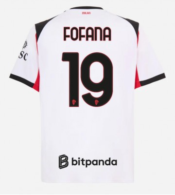 AC Milan Youssouf Fofana #19 Segunda Equipación 2025-26 Manga Corta